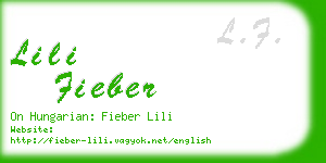 lili fieber business card